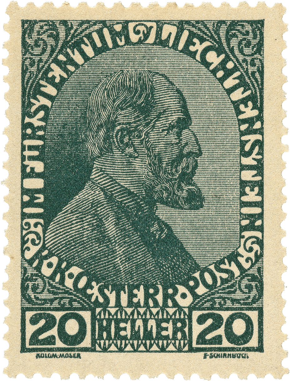 A Green Postage Stamp With A Man's Profile