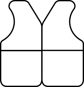 A White Vest With Black Lines