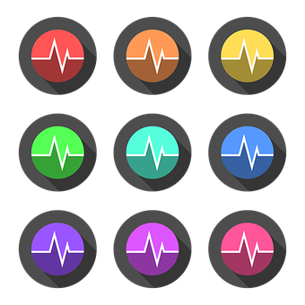 A Set Of Colorful Circle Icons
