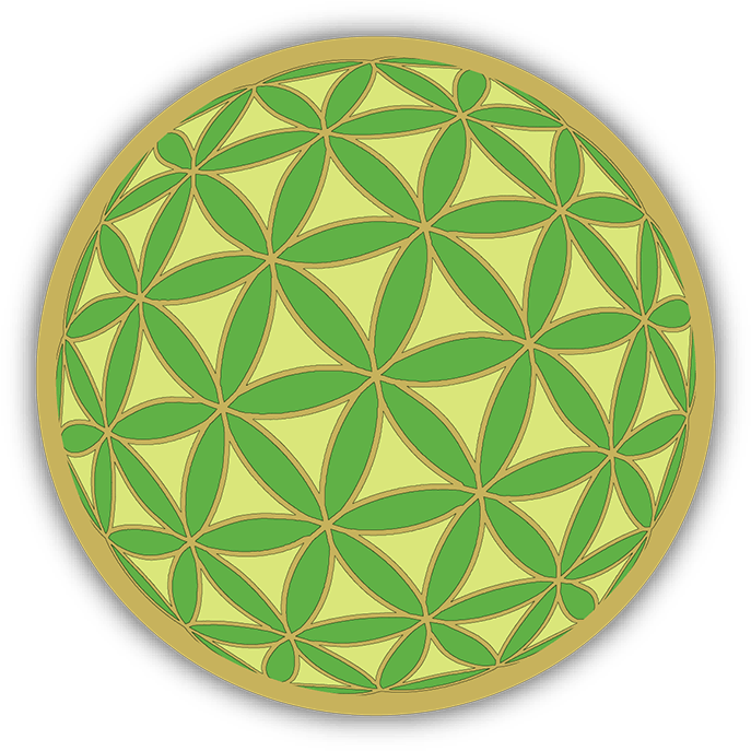 A Green And Yellow Circular Pattern