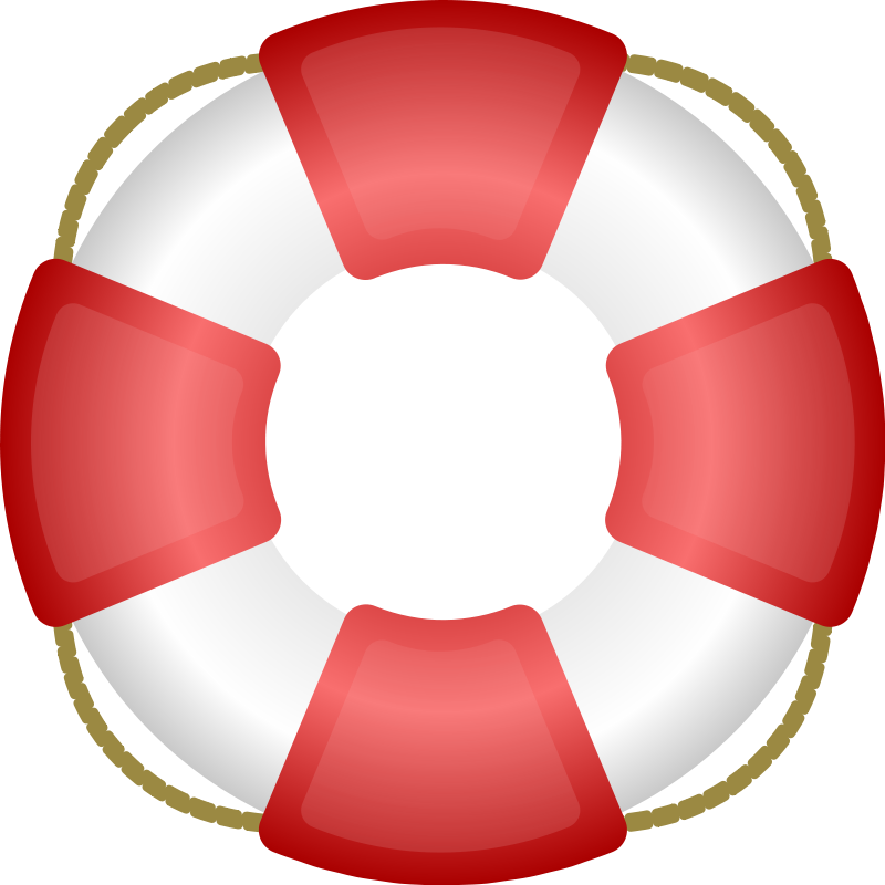 A Red And White Life Preserver