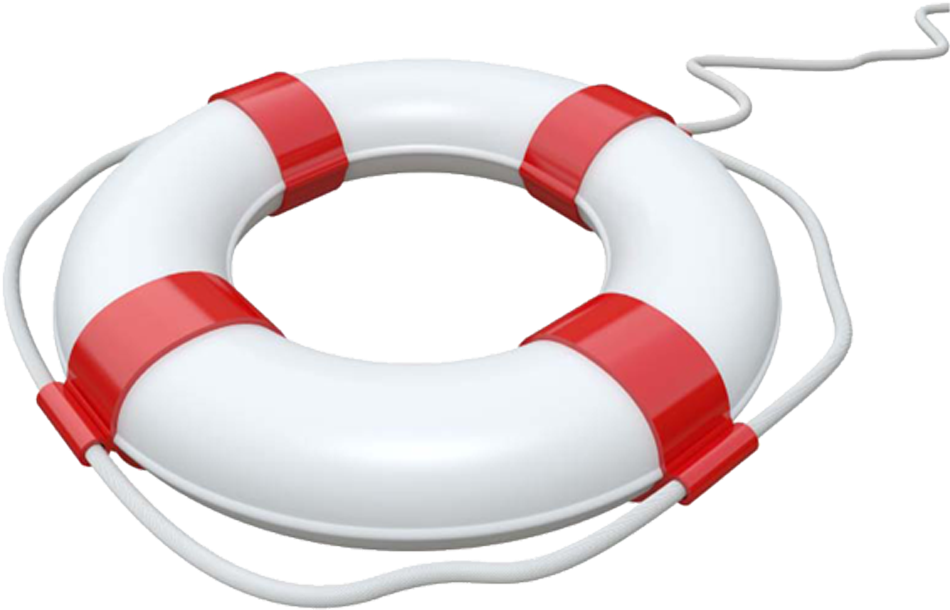 A White And Red Life Preserver