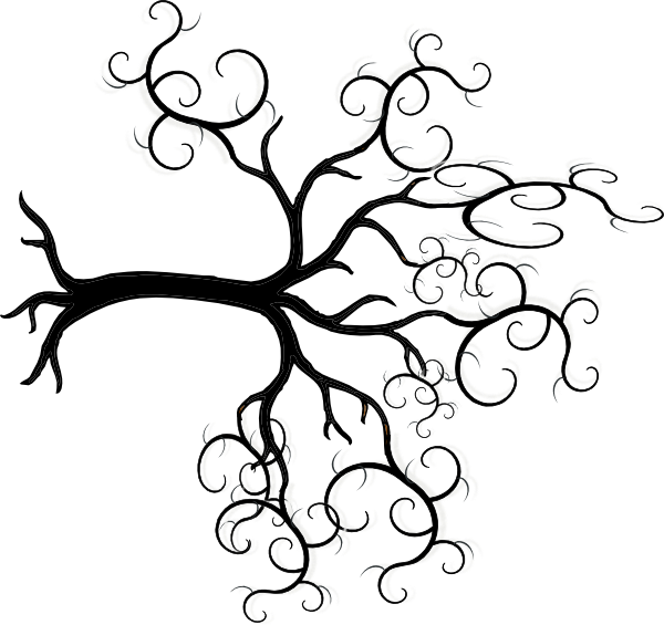 A Black Background With White Swirls