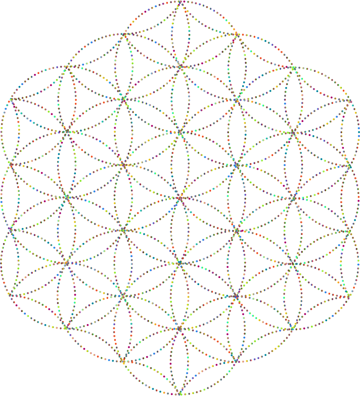 A Flower Of Life Made Out Of Dots
