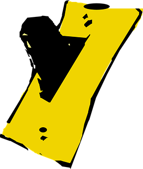 A Yellow And Black Letter