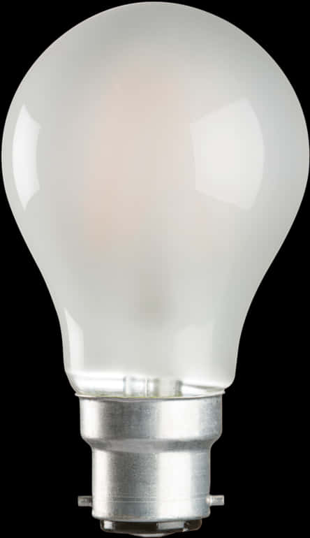 A Light Bulb With A Silver Base