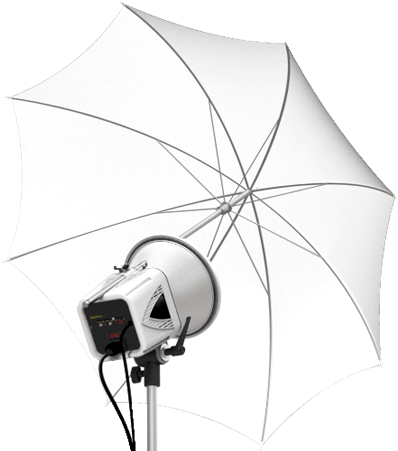 A White Umbrella With A White Light