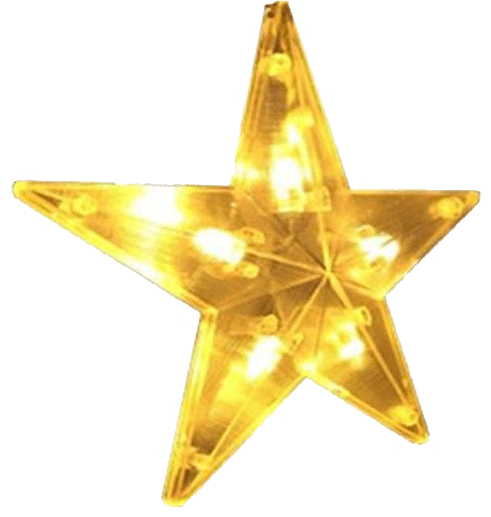 A Yellow Star With Lights