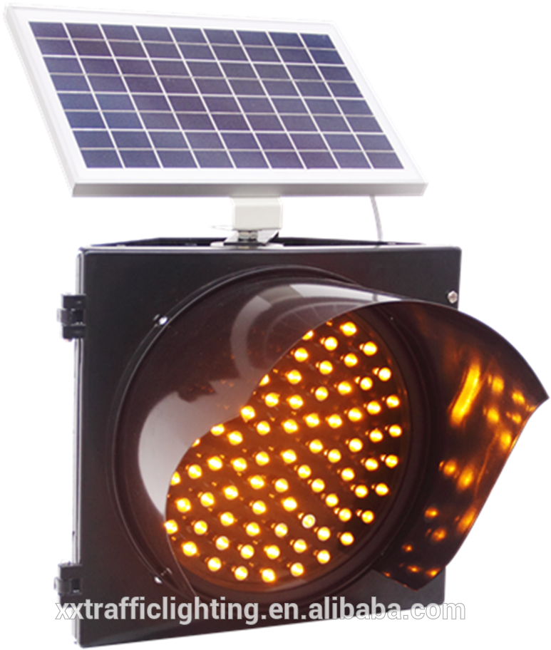 A Solar Panel On A Traffic Light