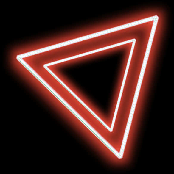 A Red Triangle With White Lights