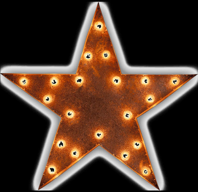 A Star With Lights On It
