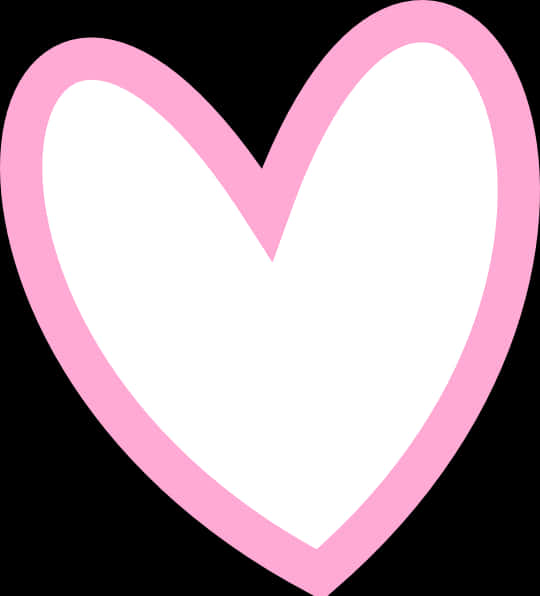 A White And Pink Heart With A Black Background