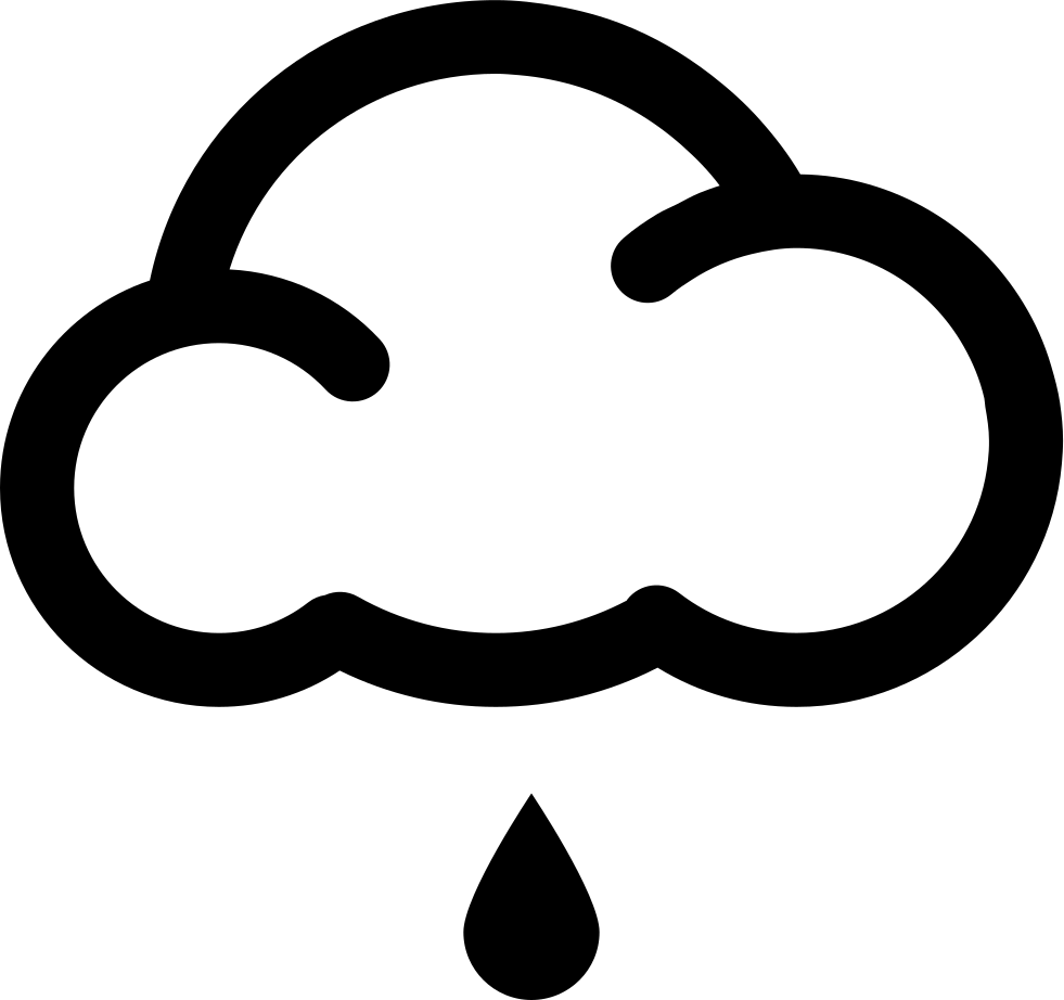 A Black And White Cloud With A Drop Of Water