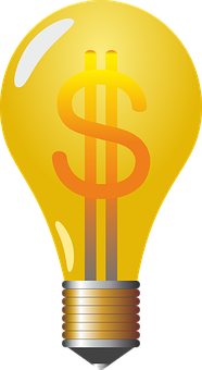 A Light Bulb With A Dollar Sign