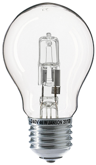 A Light Bulb With A Clear Base