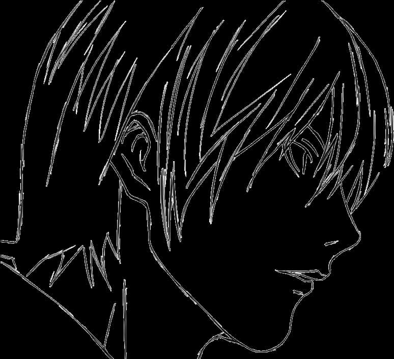 Light Yagami Close-up Drawing