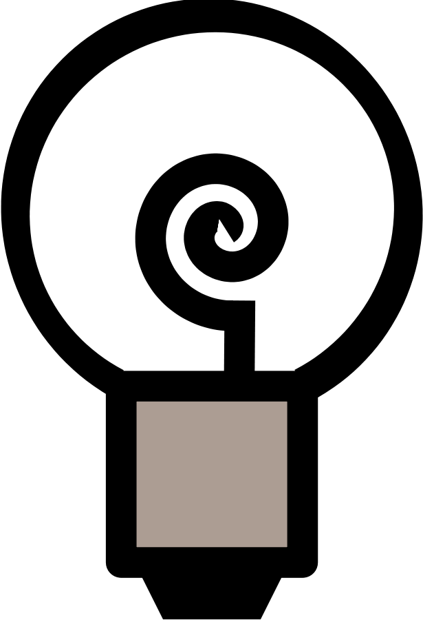 A Light Bulb With A Spiral Design
