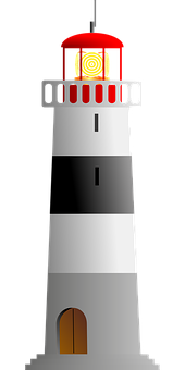A Black And White Lighthouse