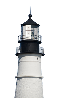 A White And Black Lighthouse