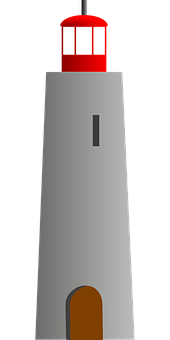 A White Lighthouse With A Black Background
