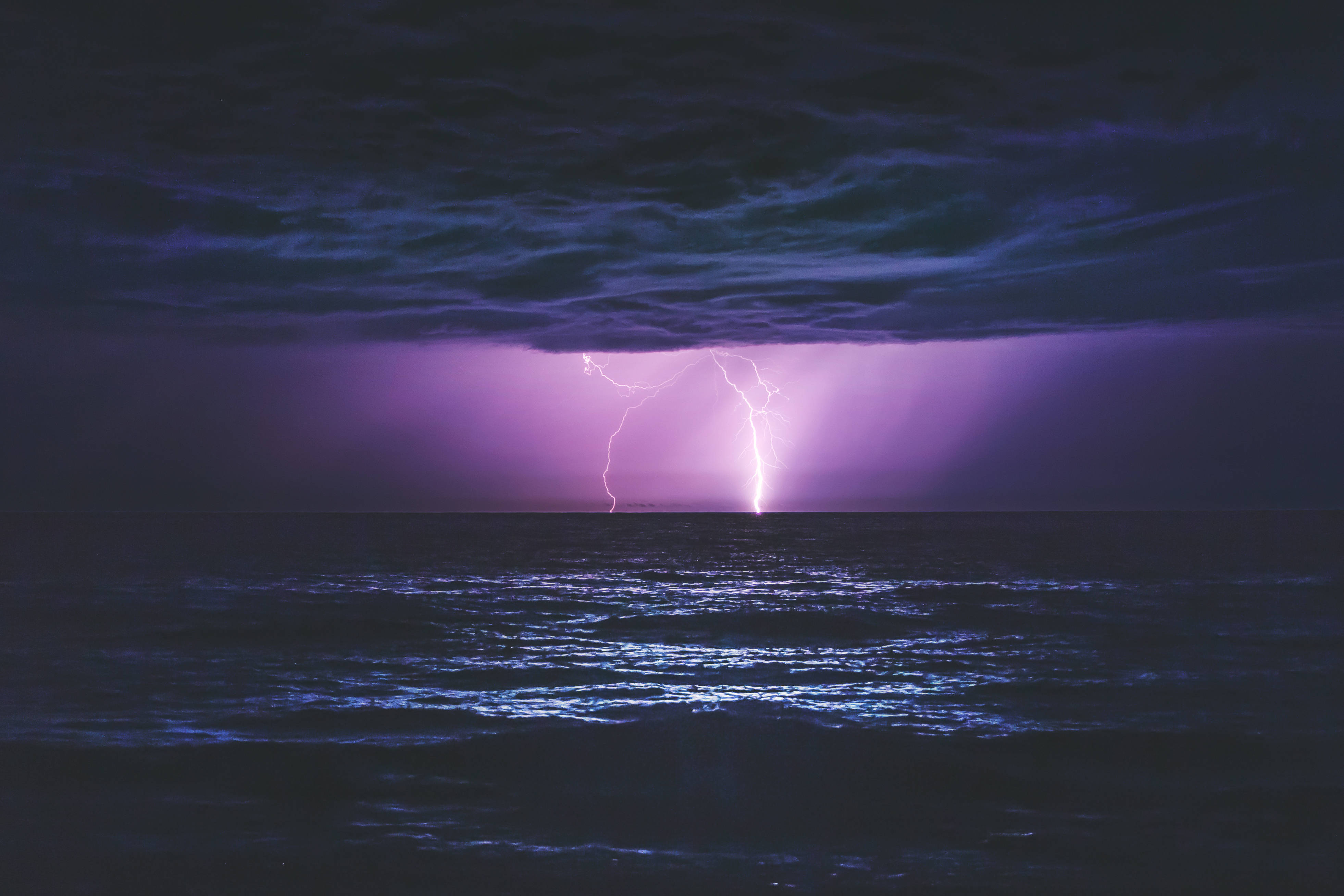 Lightning Striking A Body Of Water