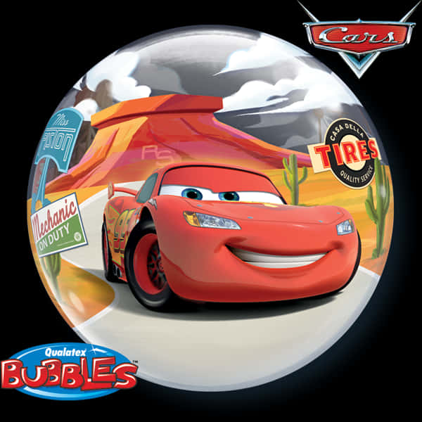 A Cartoon Car On A Sphere