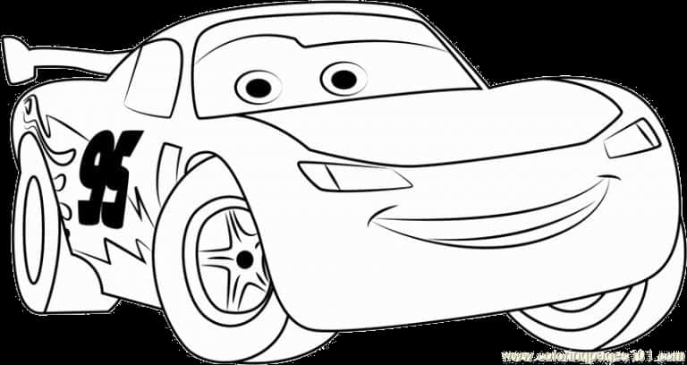 A Cartoon Car With A Smile