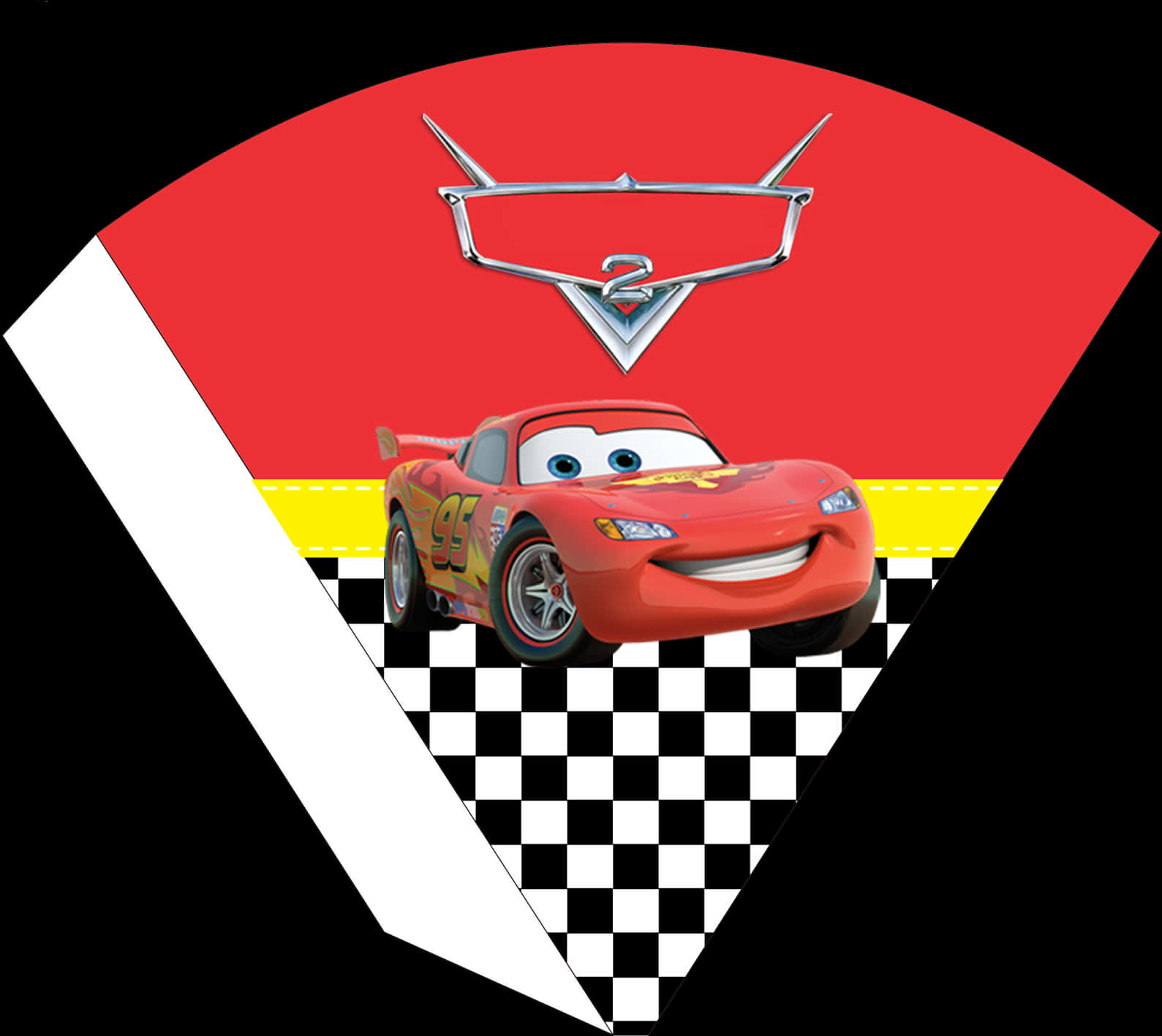 A Cartoon Car On A Black And White Background