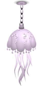 A White Jellyfish From A Black Chain