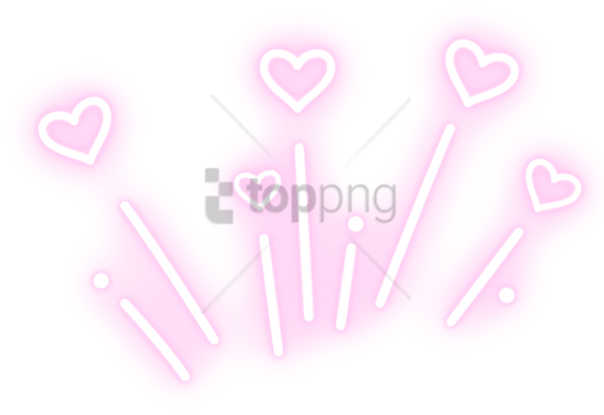A Group Of Pink Lights With Hearts