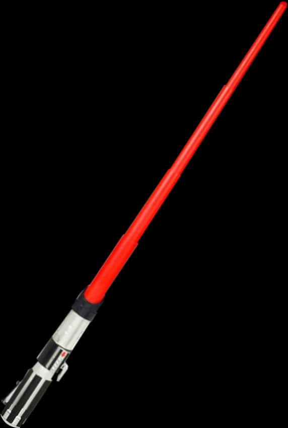 A Red Light Saber With A Black Background