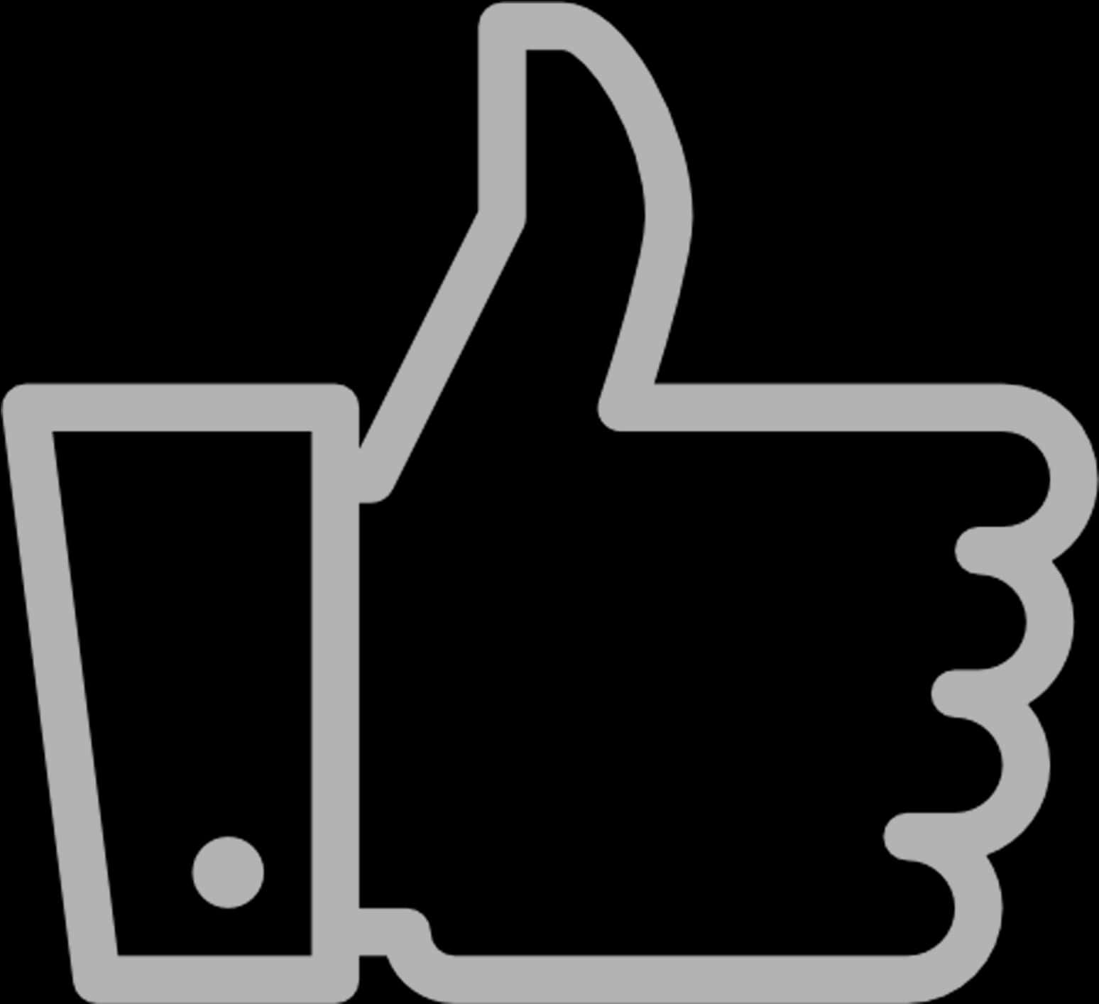 A Thumb Up Symbol With A Black Background
