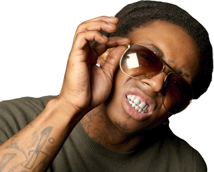 A Man With Tattoos On His Face Holding Sunglasses