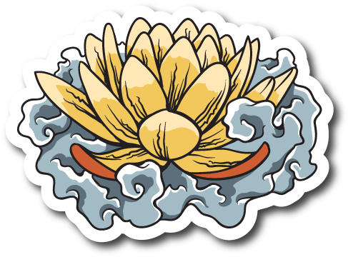 A Yellow Flower With White Clouds