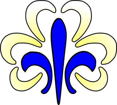 A Blue And Yellow Flower Design