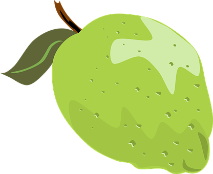A Green Fruit With A White Star On It