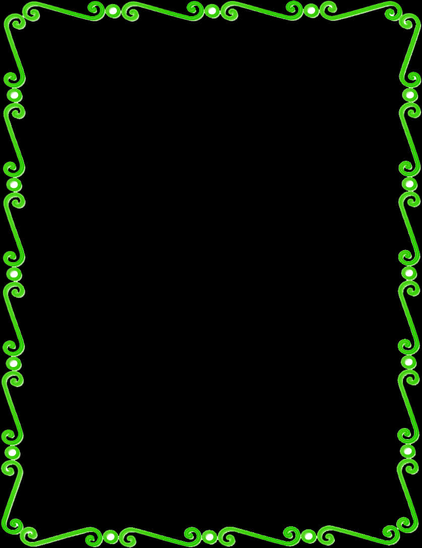 Lime Border Frame Png Pic - Green Borders For Word, Transparent Png