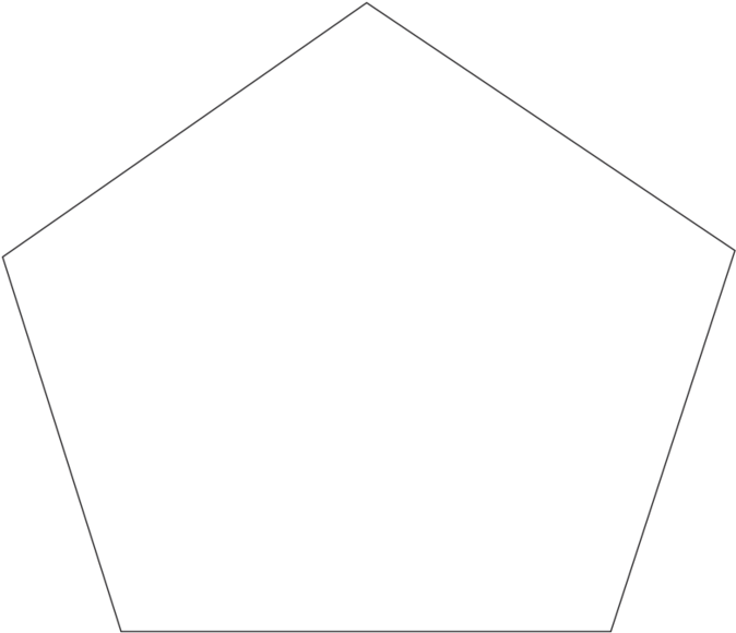 A White Hexagon With Black Border
