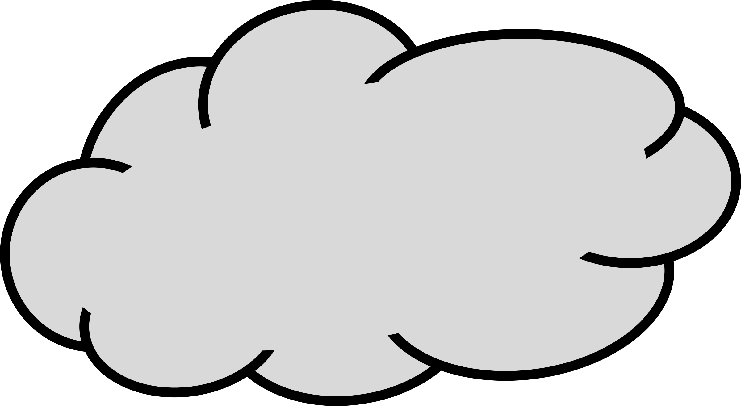 A White Cloud With Black Border
