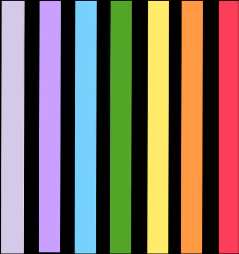 A Rainbow Colored Vertical Lines