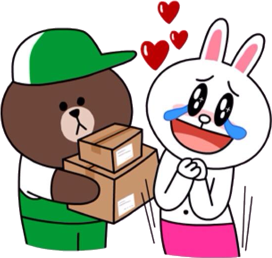 Cartoon Characters Holding Boxes