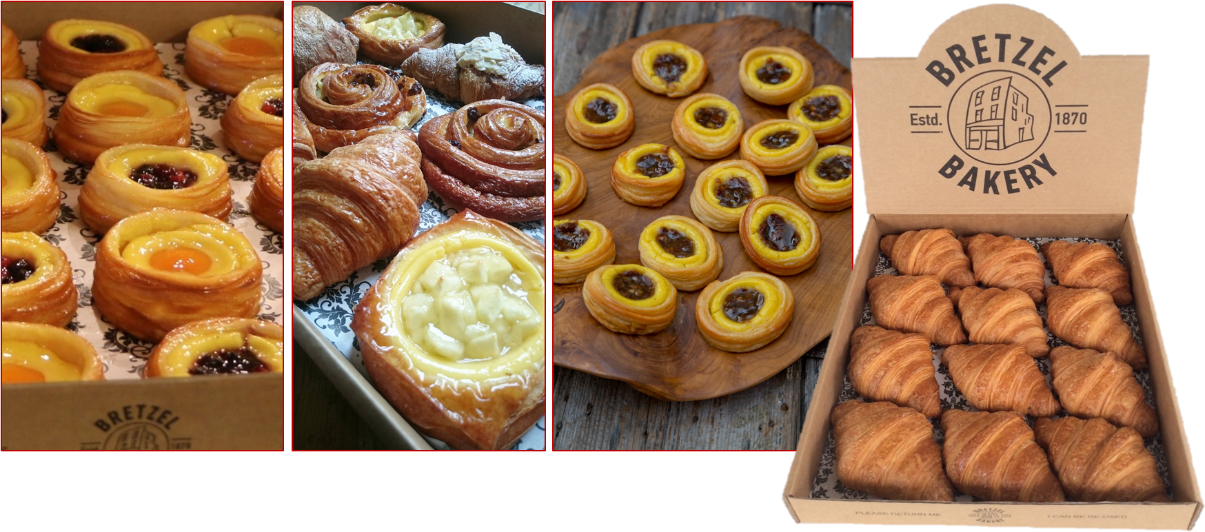 A Collage Of Pastries And Pastries