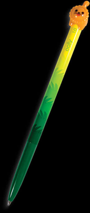 A Green And Yellow Pencil