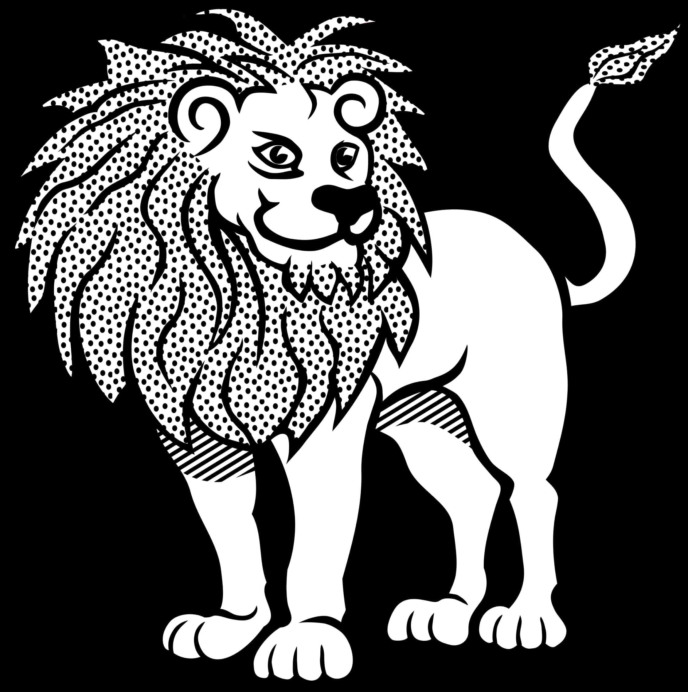 Cartoon Smiling Lion