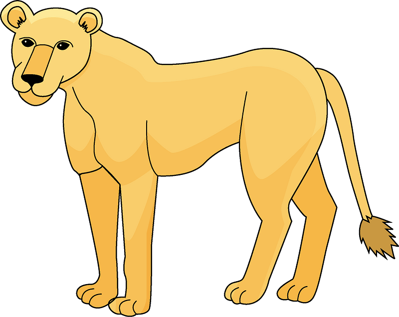 A Cartoon Of A Lion