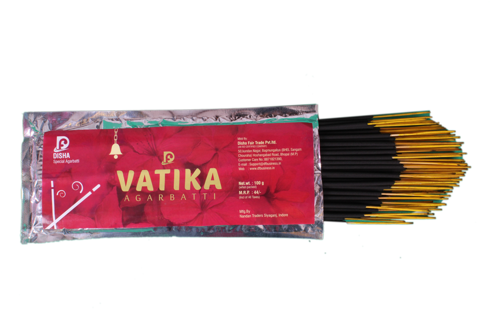 A Pack Of Black And Yellow Incense Sticks
