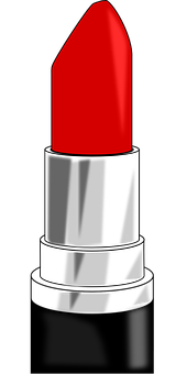 A Red Lipstick On A Black Background