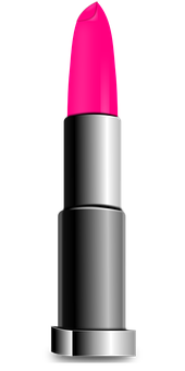 A Pink Lipstick On A Black Background