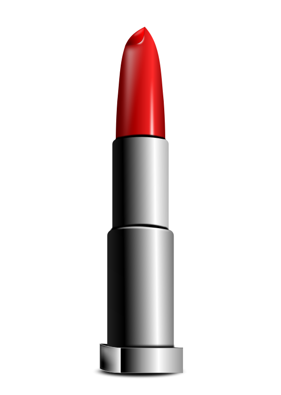 A Red Lipstick With A Black Background