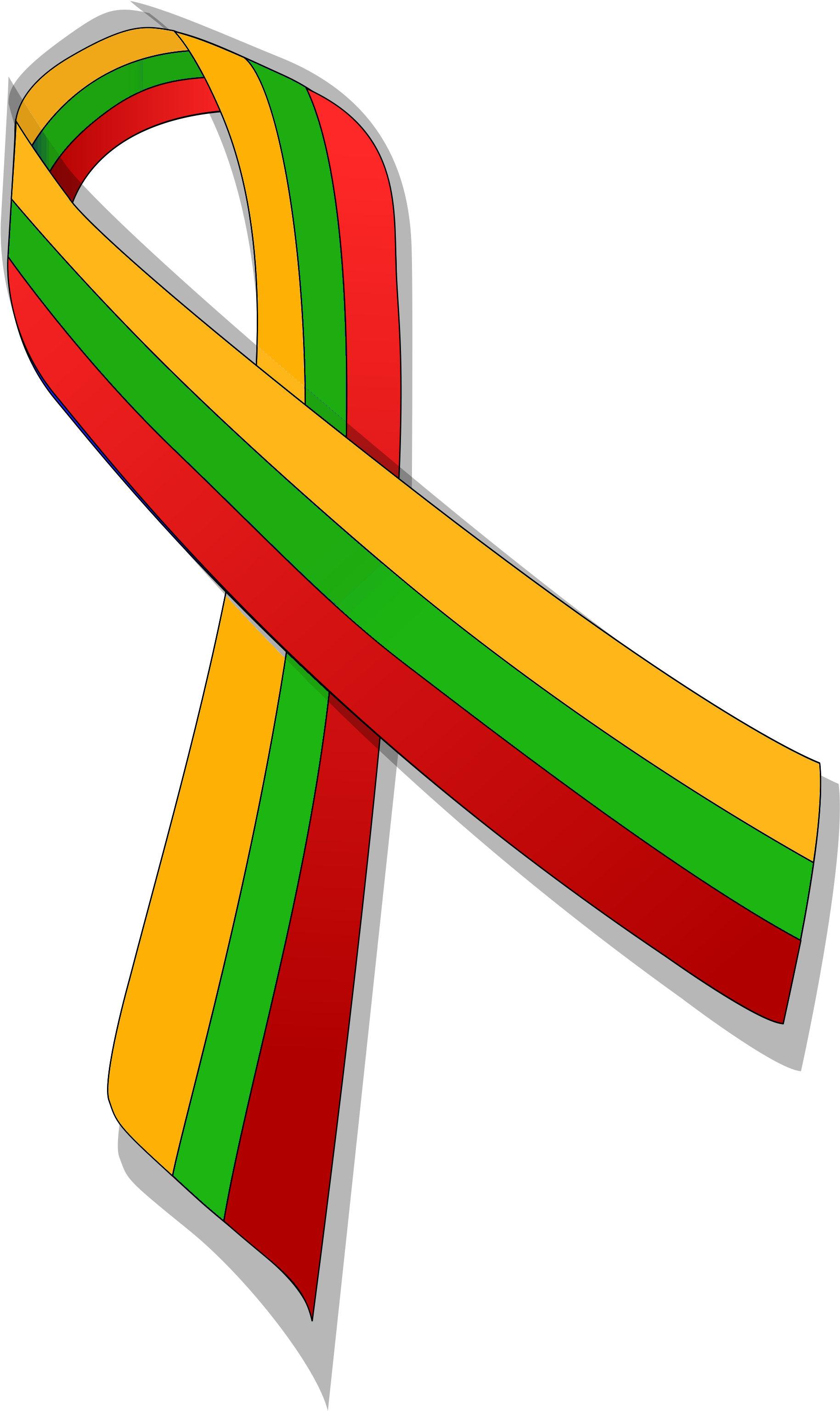 A Colorful Ribbon On A Black Background